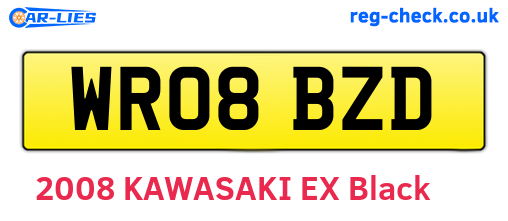 WR08BZD are the vehicle registration plates.