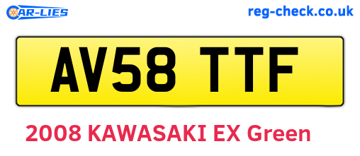 AV58TTF are the vehicle registration plates.