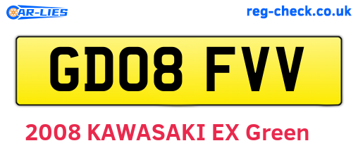GD08FVV are the vehicle registration plates.