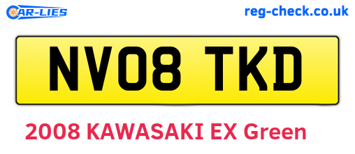 NV08TKD are the vehicle registration plates.