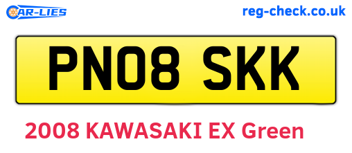 PN08SKK are the vehicle registration plates.