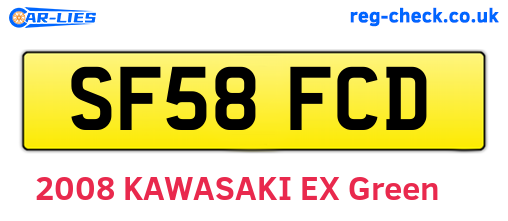 SF58FCD are the vehicle registration plates.