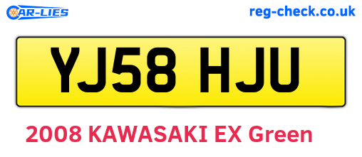 YJ58HJU are the vehicle registration plates.