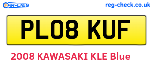 PL08KUF are the vehicle registration plates.