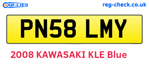 PN58LMY are the vehicle registration plates.