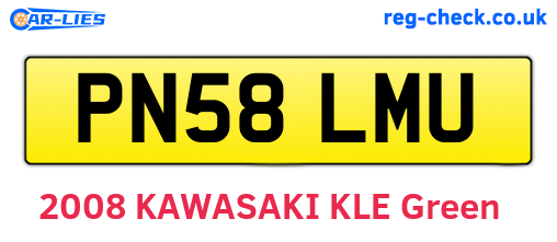 PN58LMU are the vehicle registration plates.
