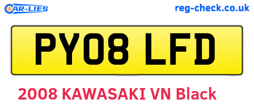 PY08LFD are the vehicle registration plates.