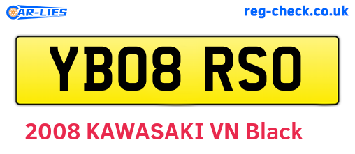 YB08RSO are the vehicle registration plates.