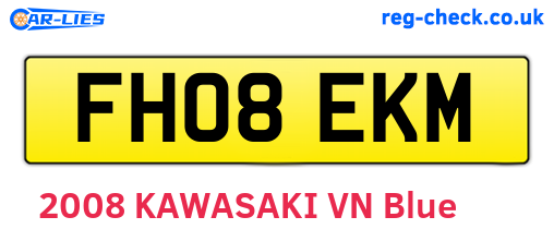 FH08EKM are the vehicle registration plates.