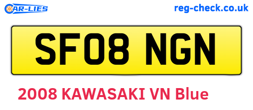 SF08NGN are the vehicle registration plates.