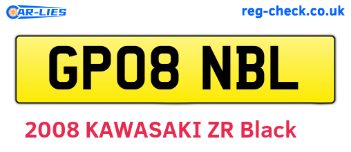 GP08NBL are the vehicle registration plates.