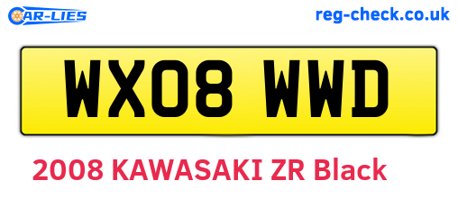 WX08WWD are the vehicle registration plates.