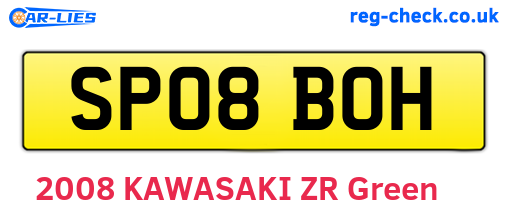 SP08BOH are the vehicle registration plates.