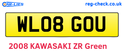 WL08GOU are the vehicle registration plates.