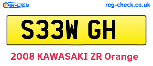 S33WGH are the vehicle registration plates.