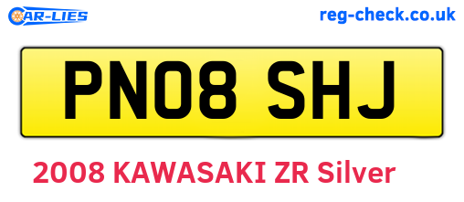 PN08SHJ are the vehicle registration plates.