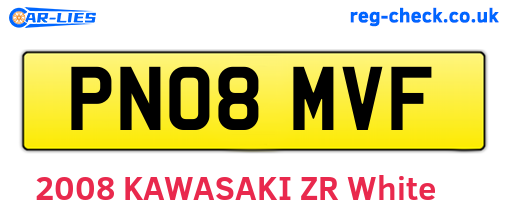 PN08MVF are the vehicle registration plates.