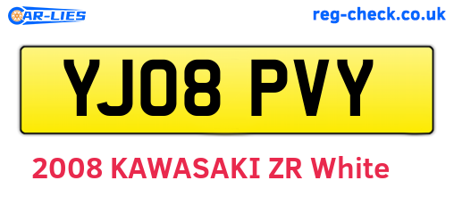 YJ08PVY are the vehicle registration plates.