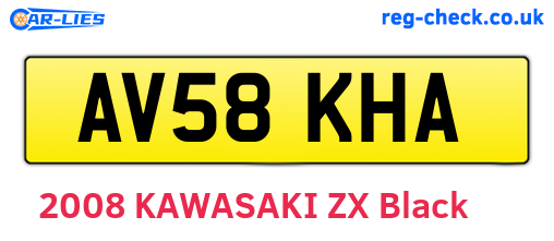AV58KHA are the vehicle registration plates.