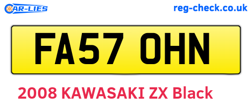 FA57OHN are the vehicle registration plates.