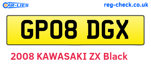 GP08DGX are the vehicle registration plates.