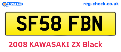 SF58FBN are the vehicle registration plates.