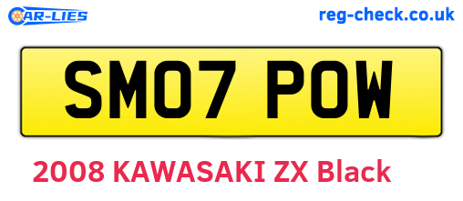 SM07POW are the vehicle registration plates.