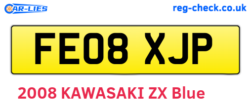 FE08XJP are the vehicle registration plates.
