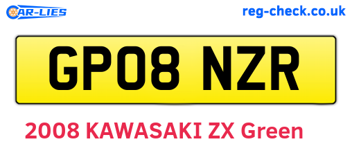 GP08NZR are the vehicle registration plates.