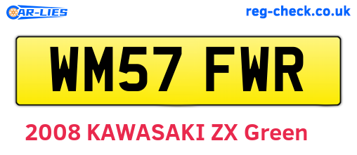 WM57FWR are the vehicle registration plates.