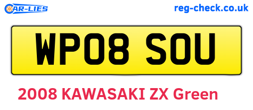 WP08SOU are the vehicle registration plates.