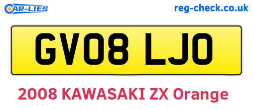 GV08LJO are the vehicle registration plates.