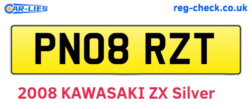 PN08RZT are the vehicle registration plates.