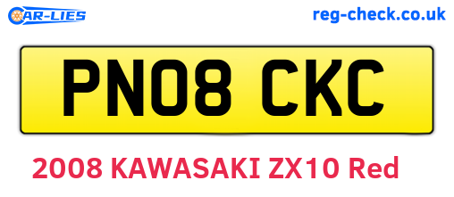 PN08CKC are the vehicle registration plates.