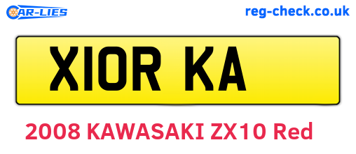X10RKA are the vehicle registration plates.