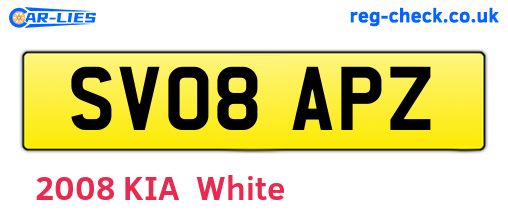 SV08APZ are the vehicle registration plates.