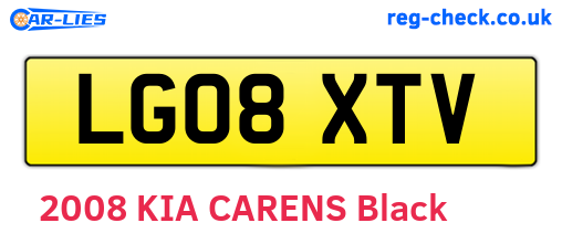 LG08XTV are the vehicle registration plates.