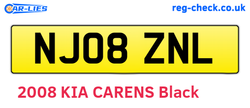 NJ08ZNL are the vehicle registration plates.