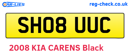 SH08UUC are the vehicle registration plates.