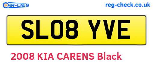 SL08YVE are the vehicle registration plates.