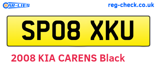SP08XKU are the vehicle registration plates.