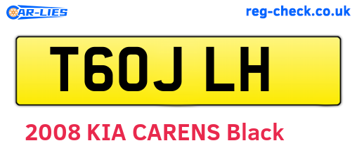 T60JLH are the vehicle registration plates.