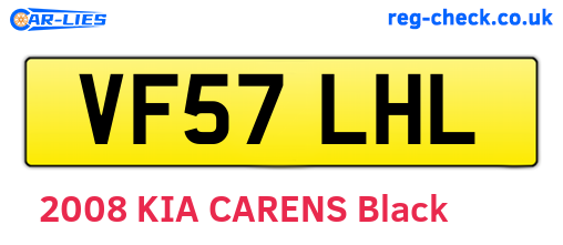 VF57LHL are the vehicle registration plates.