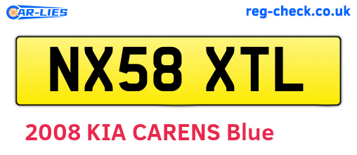 NX58XTL are the vehicle registration plates.