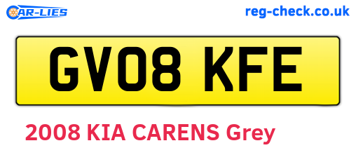 GV08KFE are the vehicle registration plates.