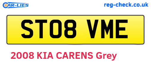 ST08VME are the vehicle registration plates.