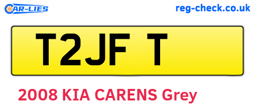 T2JFT are the vehicle registration plates.