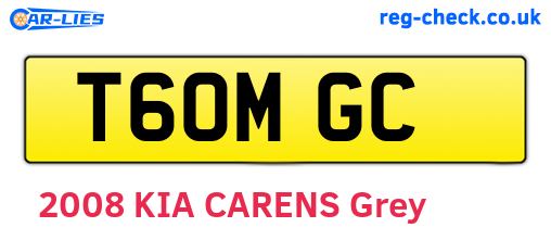T60MGC are the vehicle registration plates.