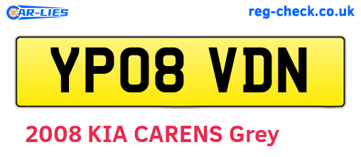 YP08VDN are the vehicle registration plates.