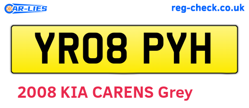 YR08PYH are the vehicle registration plates.